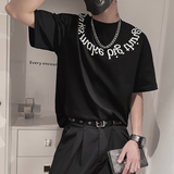 X10-P48控682023夏季新款男士t恤打底衫社会小伙短袖潮流上衣，男装T恤，电商A216