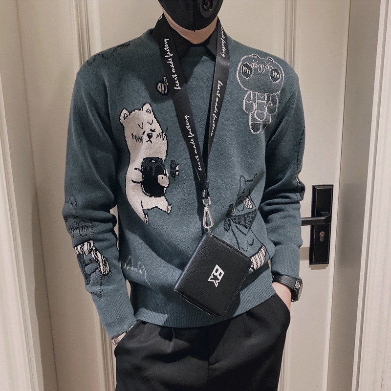 MX33-P88-控1182023秋冬延续款社会精神小伙打底毛衣男针织衫,男装针织衫/毛衣,电商A216