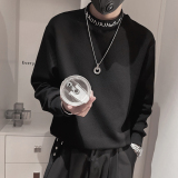 WY106-P68-控982023秋季新款痞帅男套头纯色打底重磅棉刺绣卫衣，男装卫衣，电商A216