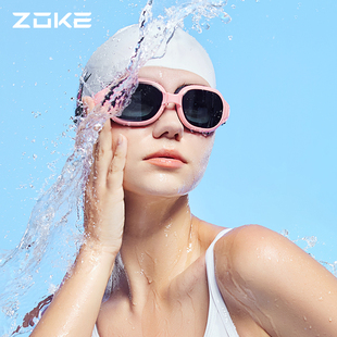 防水防雾高清游泳眼镜 运动训练游泳装 男女大框泳镜 ZOKE洲克 备