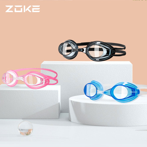 zoke成人平光高清防水游泳眼镜