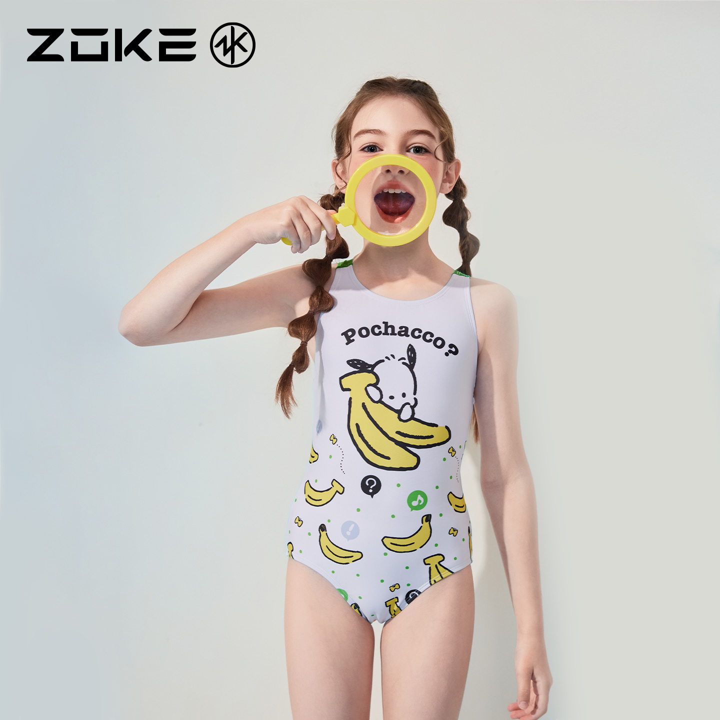 洲克儿童连体泳衣专业游泳训练