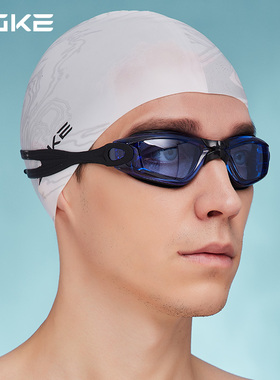 洲克男士泳镜高清防水防雾zoke中框专业竞速防紫外线游泳训练眼镜