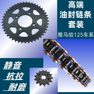 适用雅马哈天剑YBR125天琪天戟JYM125套链链轮牙盘链盘油封链条