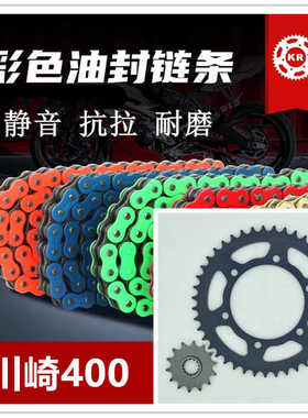 适用川崎忍者Ninja400 Z250/400 EX300R链盘牙盘套链彩色油封链条