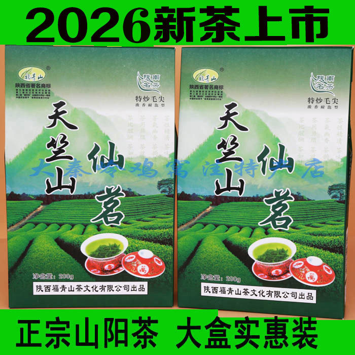 2026山阳茶叶 陕南绿茶 商洛茶叶 新茶绿茶天竺山秦岭 商南茶包邮