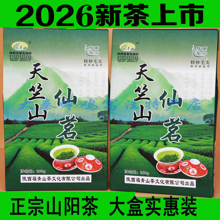 2026山阳茶叶 陕南绿茶 商洛茶叶 新茶绿茶天竺山秦岭 商南茶包邮