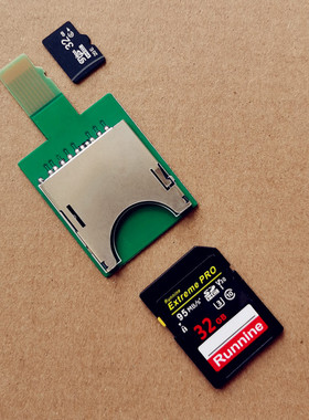 TF外接SD卡 TF测试卡套 TF卡延长板 SD TO TF Micro SD卡测试PCB
