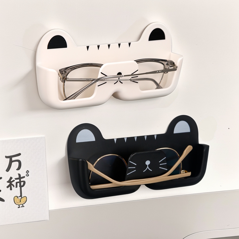 眼镜盒眼镜收纳盒免打孔壁挂床头防压墙上墨镜太阳镜展示架置物架