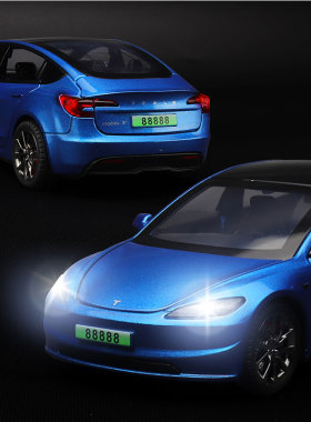 原厂车模1/32特斯拉model3焕新版合金模型车回力儿童玩具小汽车