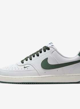 NIKE耐克女鞋COURT小空军白绿低帮复古运动鞋休闲板鞋FV9952-101