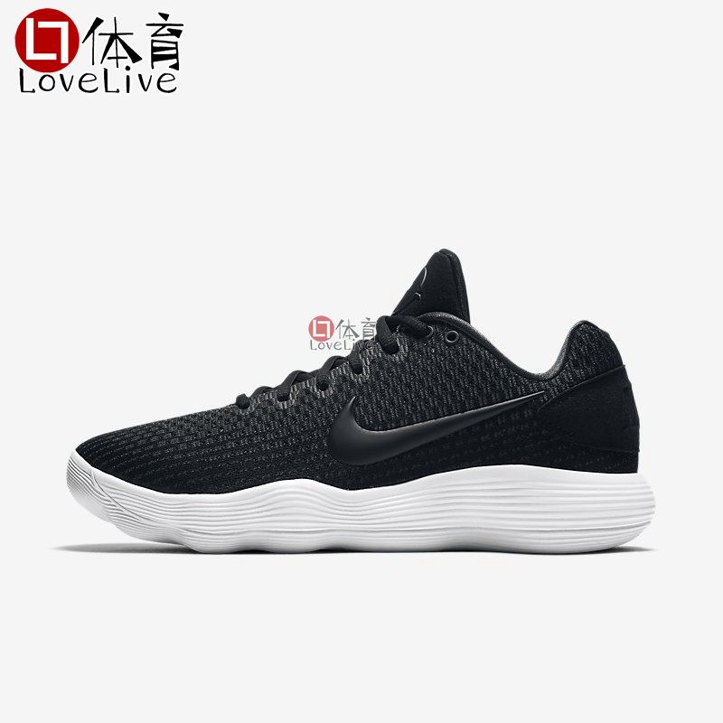 Nike黑白低帮实战篮球鞋