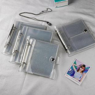 3/4/5/6寸闪闪透明活页相册插袋式拍立得照片明星专辑小卡收纳本