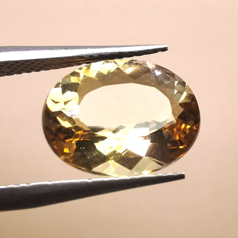 【精品裸石】5.25克拉 椭圆形 天然黄金绿柱石 戒面 吊坠