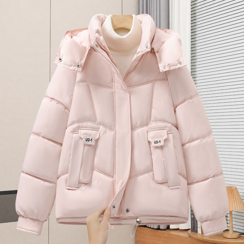 冬季女中学生短款加厚保暖棉服