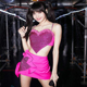 新款 舞台服爵士dj服晶钻爱心吊带 女团演出服gidle打歌服lisa同款