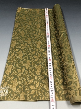 绿色织锦 京都西阵织 册页封面 书画装裱锦缎 团啥包边 织锦缎