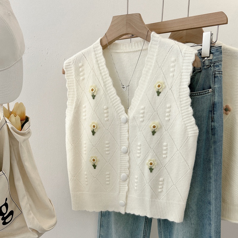 批发软糯外搭短款叠穿马甲针织衫