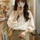 女装 别致衬衣宽松V领蕾丝花边衬衫 批新款 时尚 潮 发设计感长袖 春季