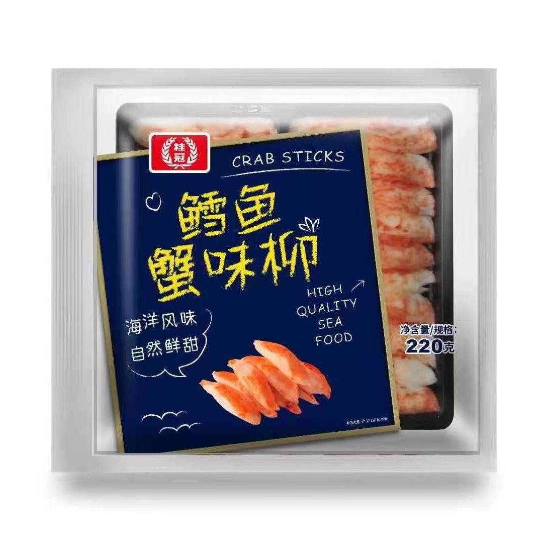 桂冠220g鳕鱼蟹味柳火锅豆捞食材麻辣烫日料寿司即食蟹棒手撕刺身