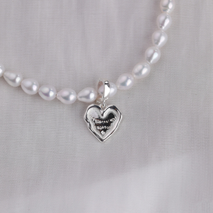 NNU 爱S925通体纯银万能扣吊坠简约复古珍珠项链可拆卸挂坠 永恒