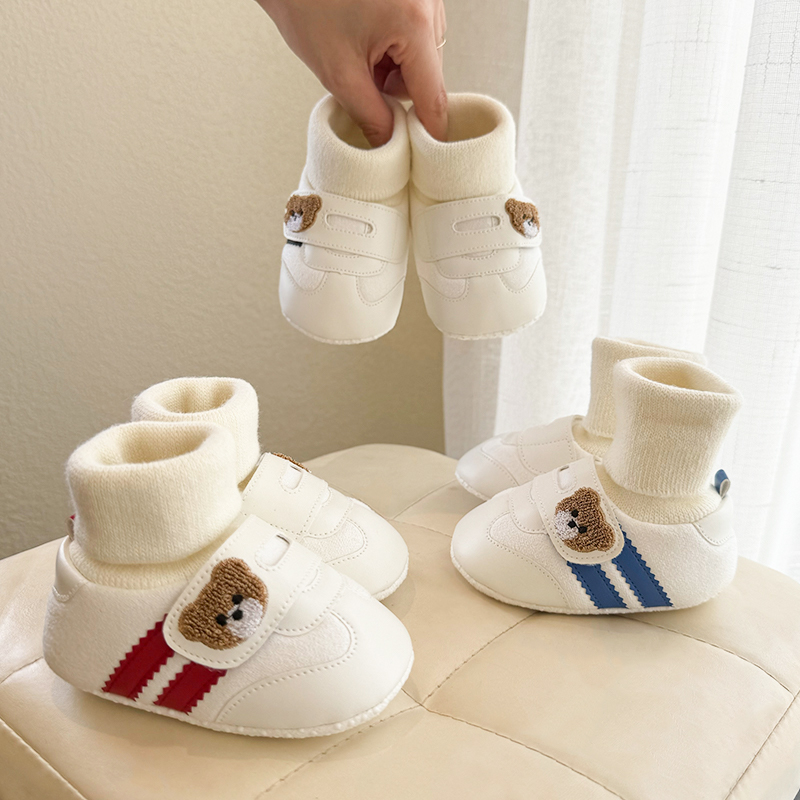 春秋冬季婴儿鞋0-1岁3-6-9个月男女宝宝软底学步新生不掉布鞋袜12