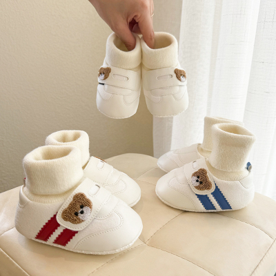 春秋冬季婴儿鞋0-1岁3-6-9个月男女宝宝软底学步新生不掉布鞋袜12