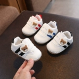 婴儿鞋春秋新款男女宝0-1岁透气防滑鞋不掉跟软底休闲防滑学步鞋6
