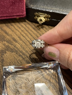 pasttimes精致德国古董设计通体925银阿呆女戒精致平替k钻戒指