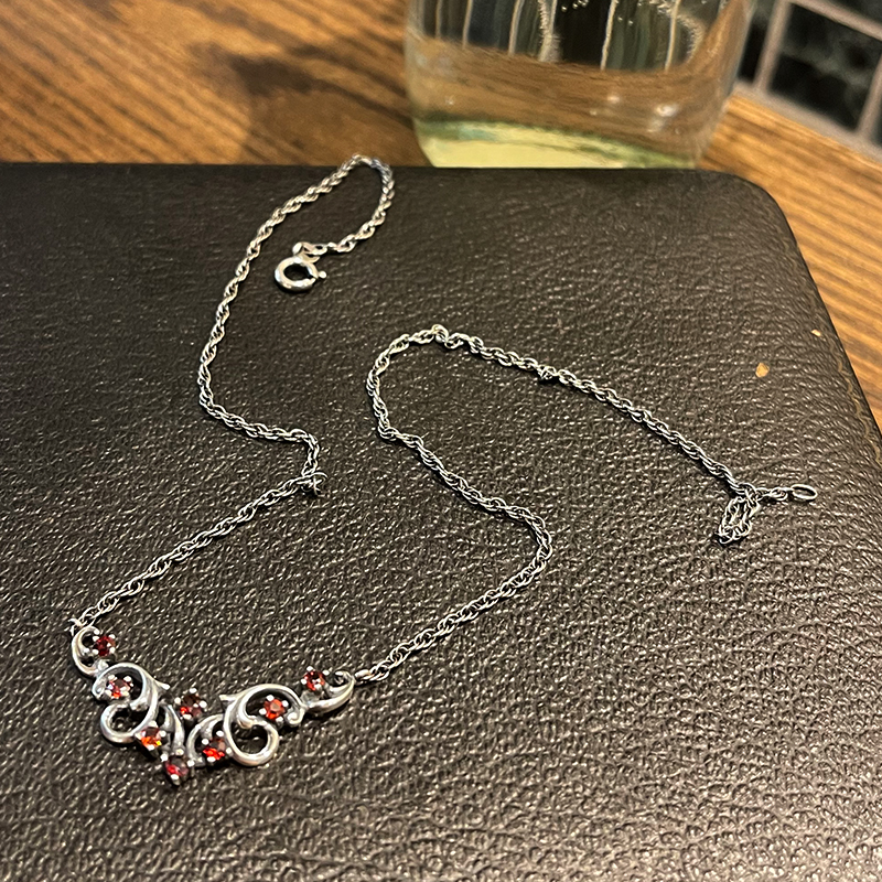 店主推荐银vintage锁骨链古董