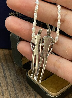银项链925vintage情侣