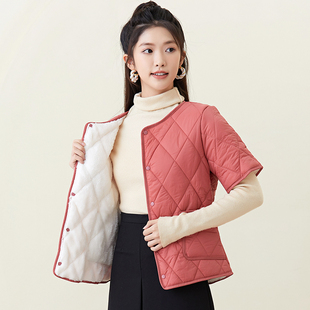 2025棉衣女短款 轻薄保暖防寒羽绒棉内胆打底小棉袄 加绒加厚秋冬季