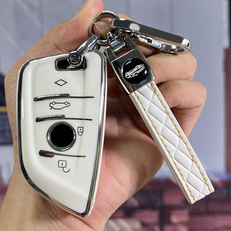 适用宝马钥匙套新5系528/530li 3系x1x2x3x5刀锋车钥匙保护包壳扣