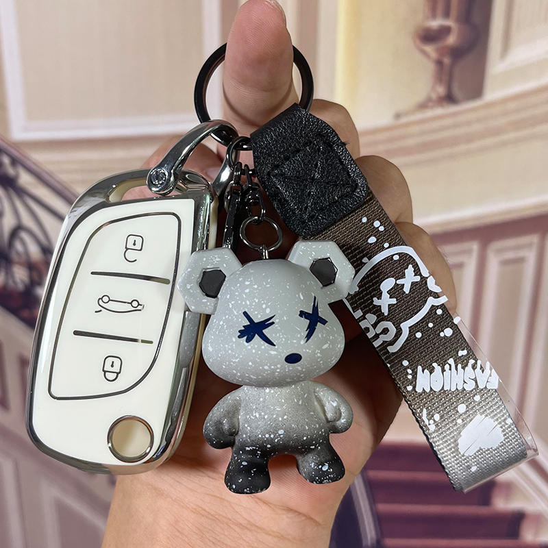 适用东风雪铁龙钥匙套c5 C4L DS4S5LS扣DS6标致308本田钥匙包壳扣