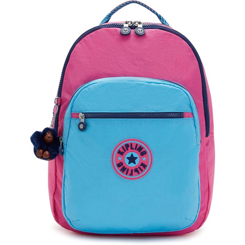 代购Kipling女士双肩包带笔记本电脑隔层多口袋设计可调节肩带