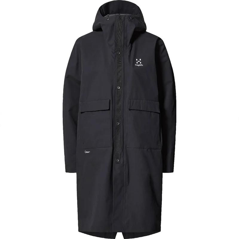 代购HAGLOFS女士冲锋衣防水防风透气户外风衣连帽长袖硬壳外套