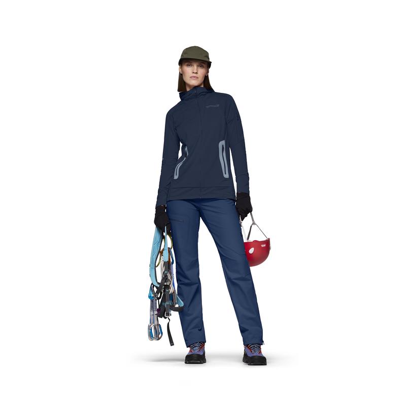 代购NORRONA女士抓绒衣速干保暖防风户外上衣连帽长袖保暖上衣