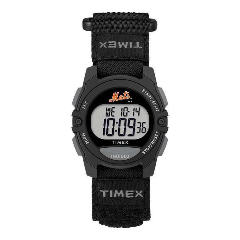 代购Timex天美时男士腕表计时闹钟背光日期防水尼龙带黑色夜光