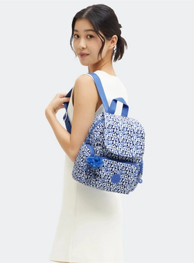 代购Kipling CITY ZIP MINI 轻便携带时尚休闲蓝色迷你双肩背包