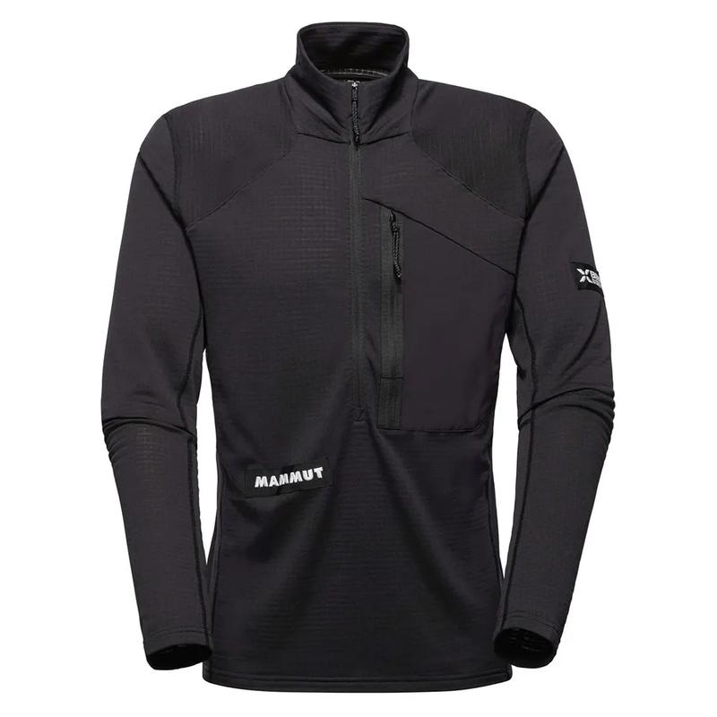 代购Mammut男士抓绒衣保暖透气防风户外上衣半拉链立领