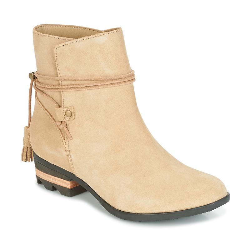 SOREL女士短靴舒适轻便易搭配柔软系带流苏圆头平跟日常穿搭休闲