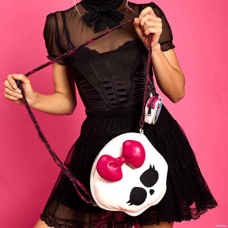 Loungefly怪物高中Monster High Skullette人物斜挎包附零钱包女