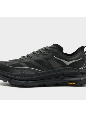 代购Hoka OneOne男士越野跑鞋缓震耐磨防滑跑步鞋黑色网面材质