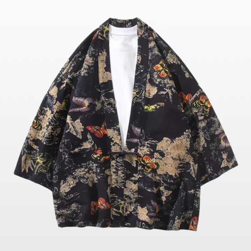亚麻衬衫男夏薄防晒衣棉麻七分袖上衣服改良汉服唐装中国古风外套