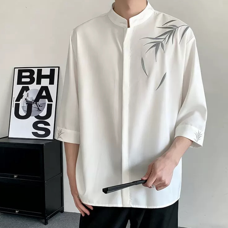 男士新中式衬衫男国风男装2026新款国潮上衣订婚衣服外套衬衣春夏