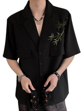 男士新中式衬衫港式青年2026新款国潮上衣订婚衣服外套衬衣春夏季