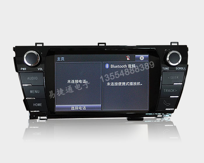 14-17款卡罗拉雷凌汽油版大屏8寸蓝牙倒车视频AV输入MP4高配CD机