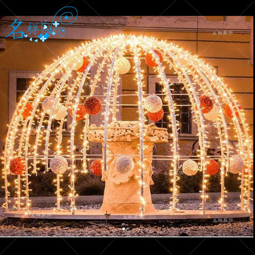 名样美陈圣诞节庆户外喷泉球形圣诞球圆形DP点商场酒店广场草坪灯