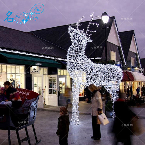 名样美陈动物造型灯圣诞造型发光麋鹿商场DP点装饰户外灯光亮化