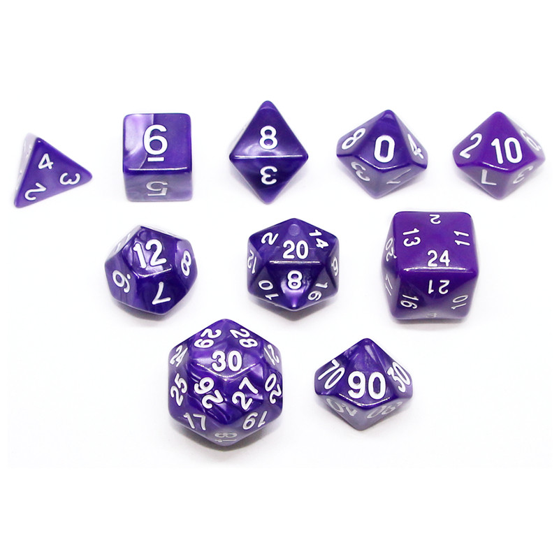 多面数字色子套装6 8 10 12 20 24 30面骰子教具筛子游戏玩具配件